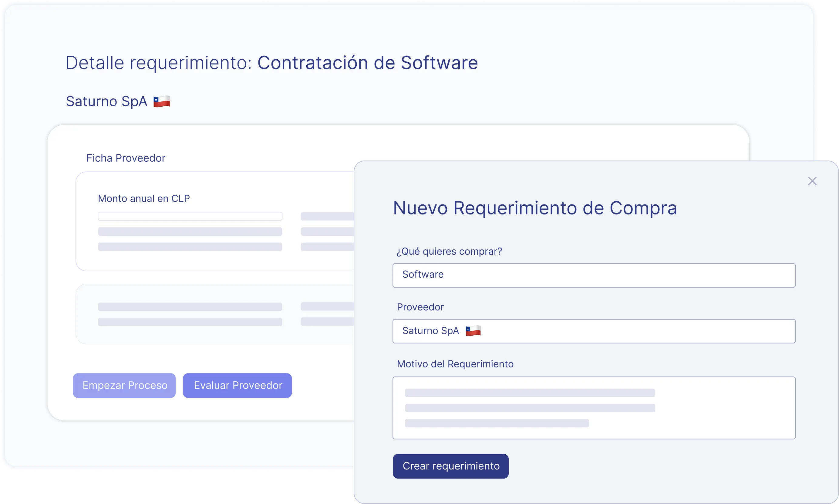 Módulo de Requerimientos de Compra de Plutto: punto de entrada único para solicitudes de compra y evaluación de proveedores