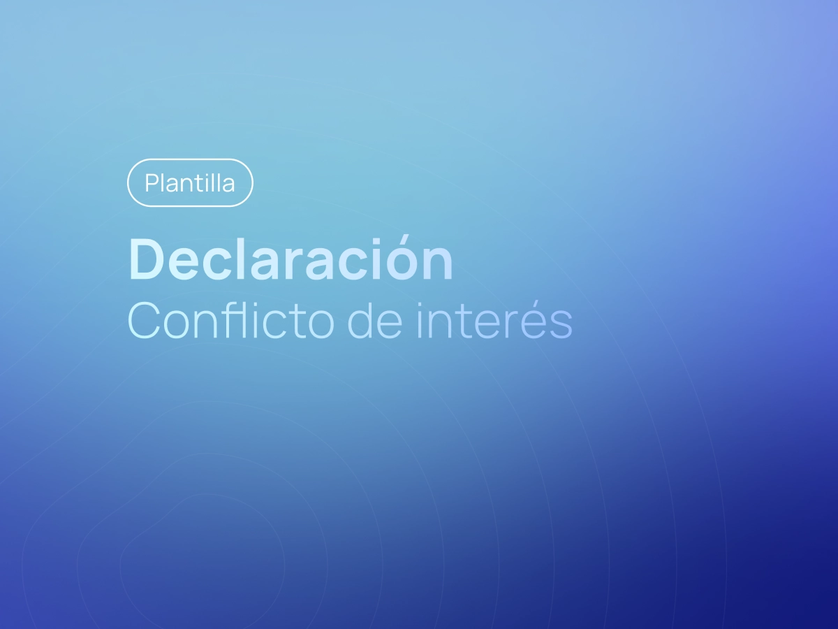 Plantilla Declaración Conflicto de Interés