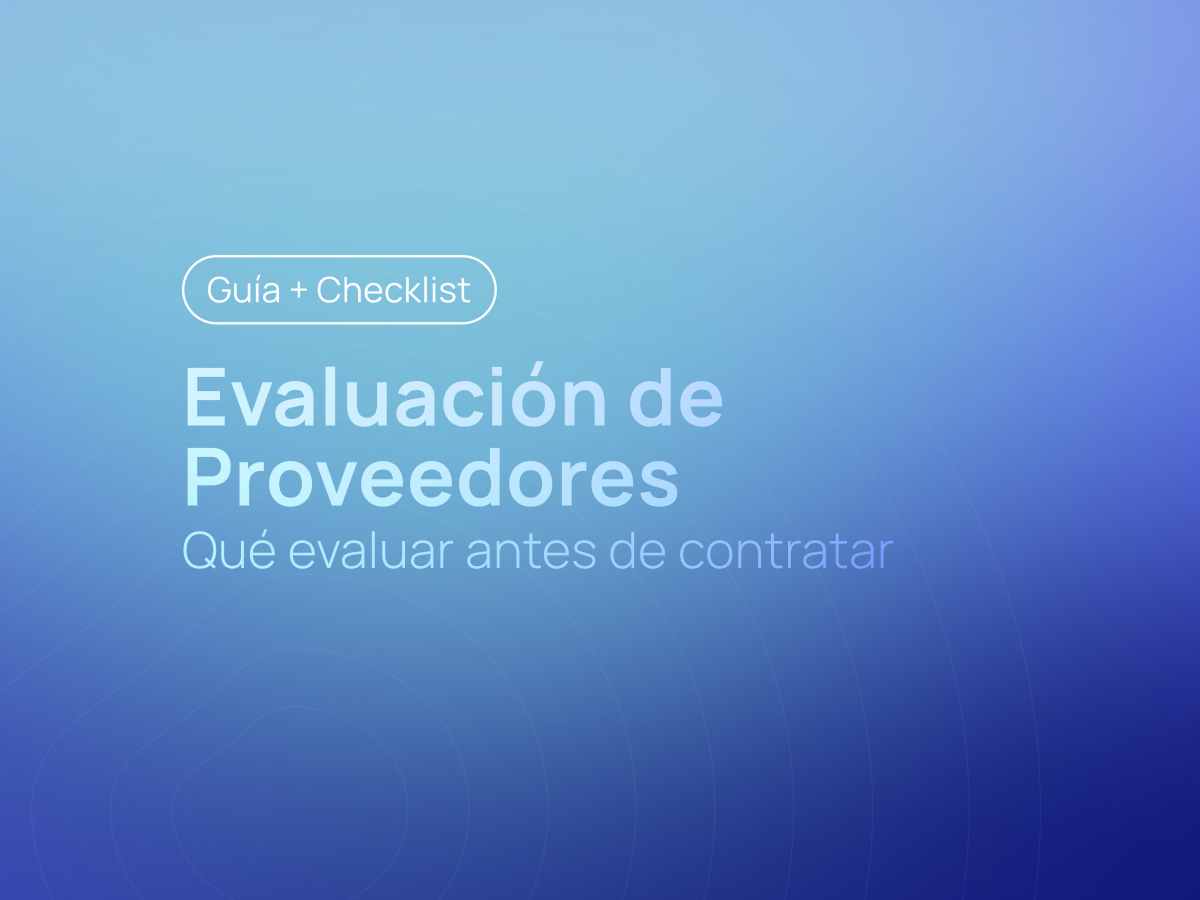 Guía evaluación de proveedores