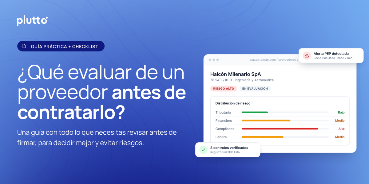 Vista previa de la guía de evaluación de proveedores